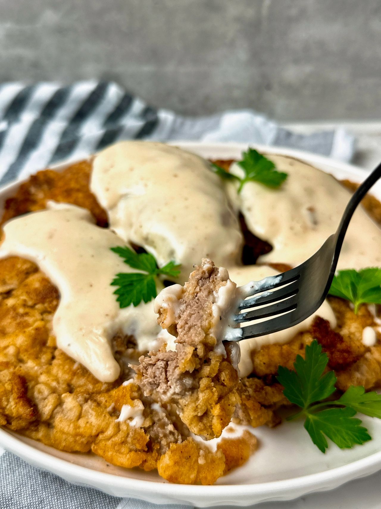 chicken fried steak with gravy