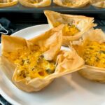 cheddar corn filo cups