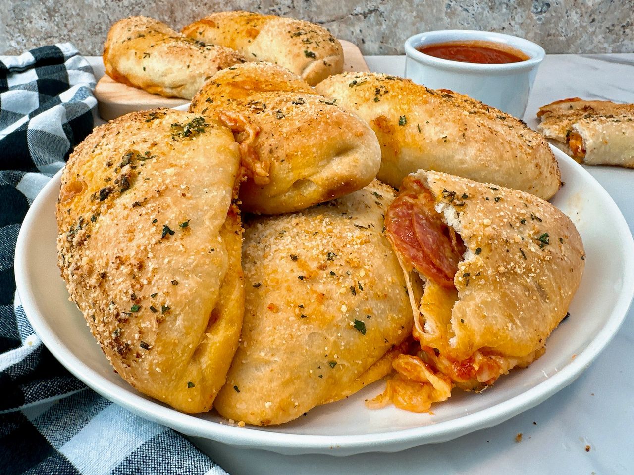 pepperoni and cheese calzones