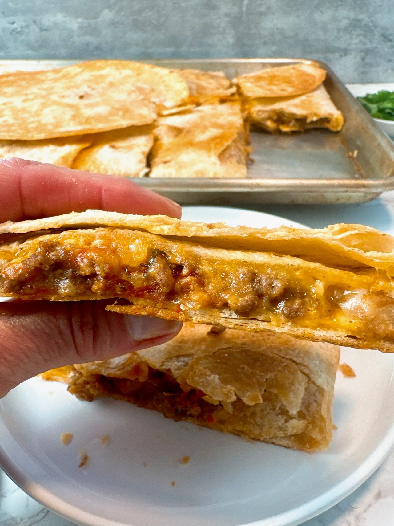 sheet pan quesadillas