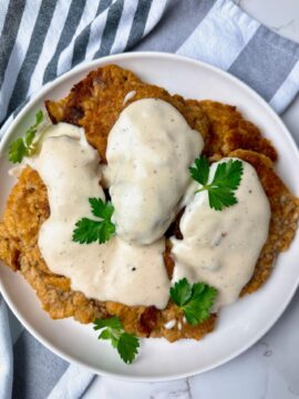 chicken fried steak with gravy