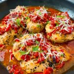 chicken with roasted red pepper sauce