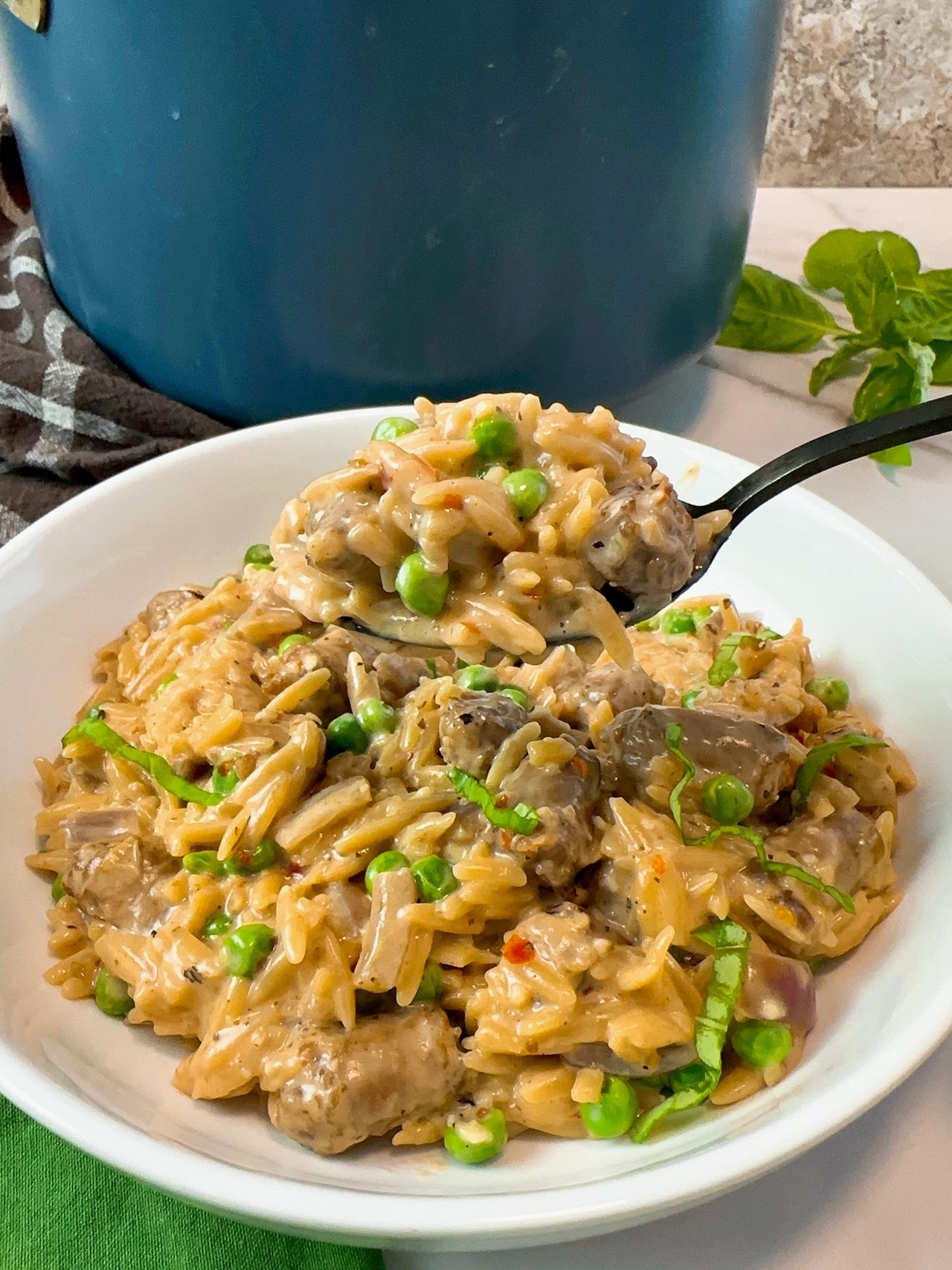 sausage and orzo