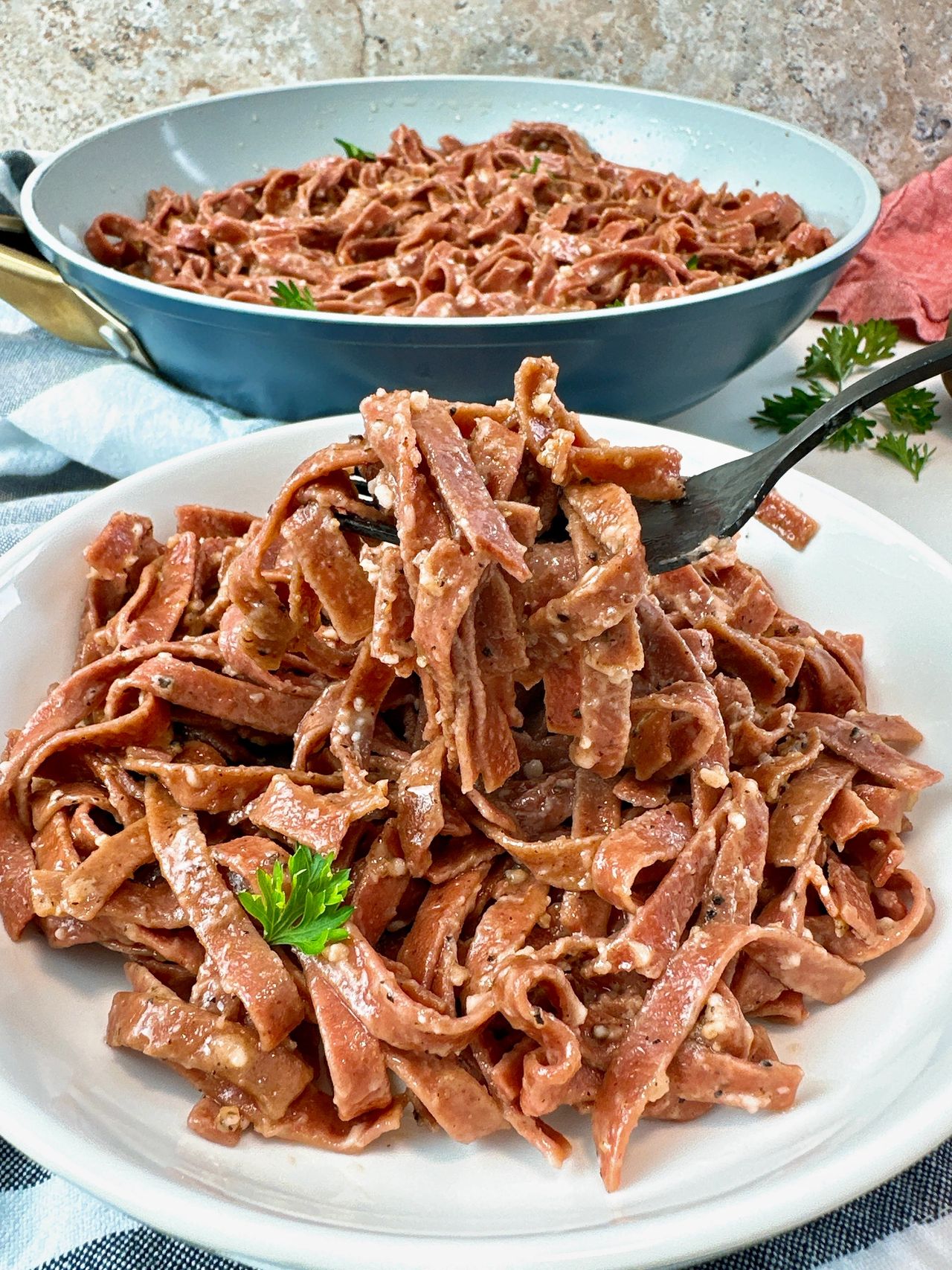 beetroot fettuccine