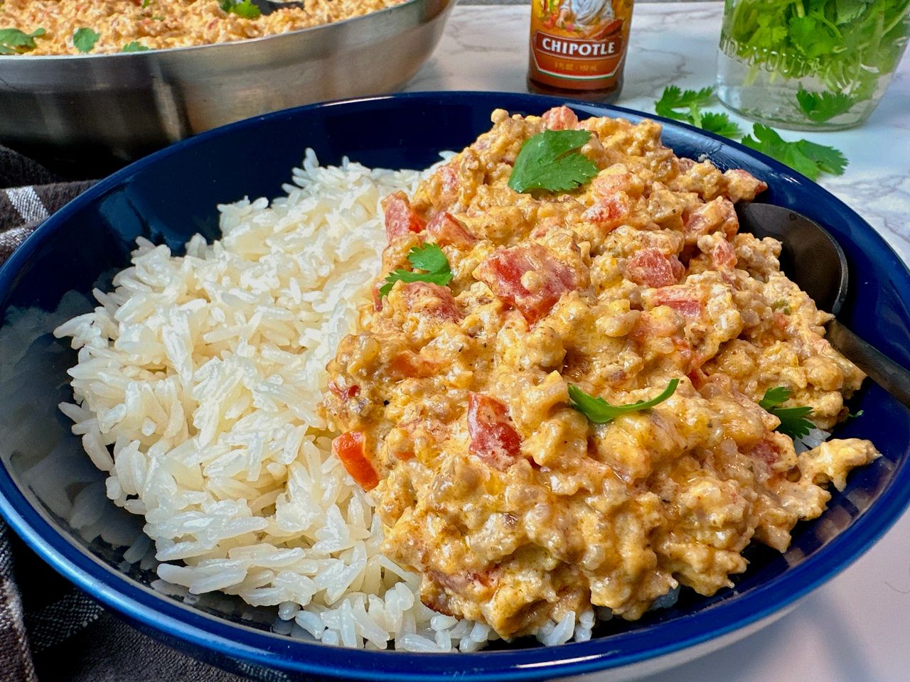 Sausage Queso with Rice