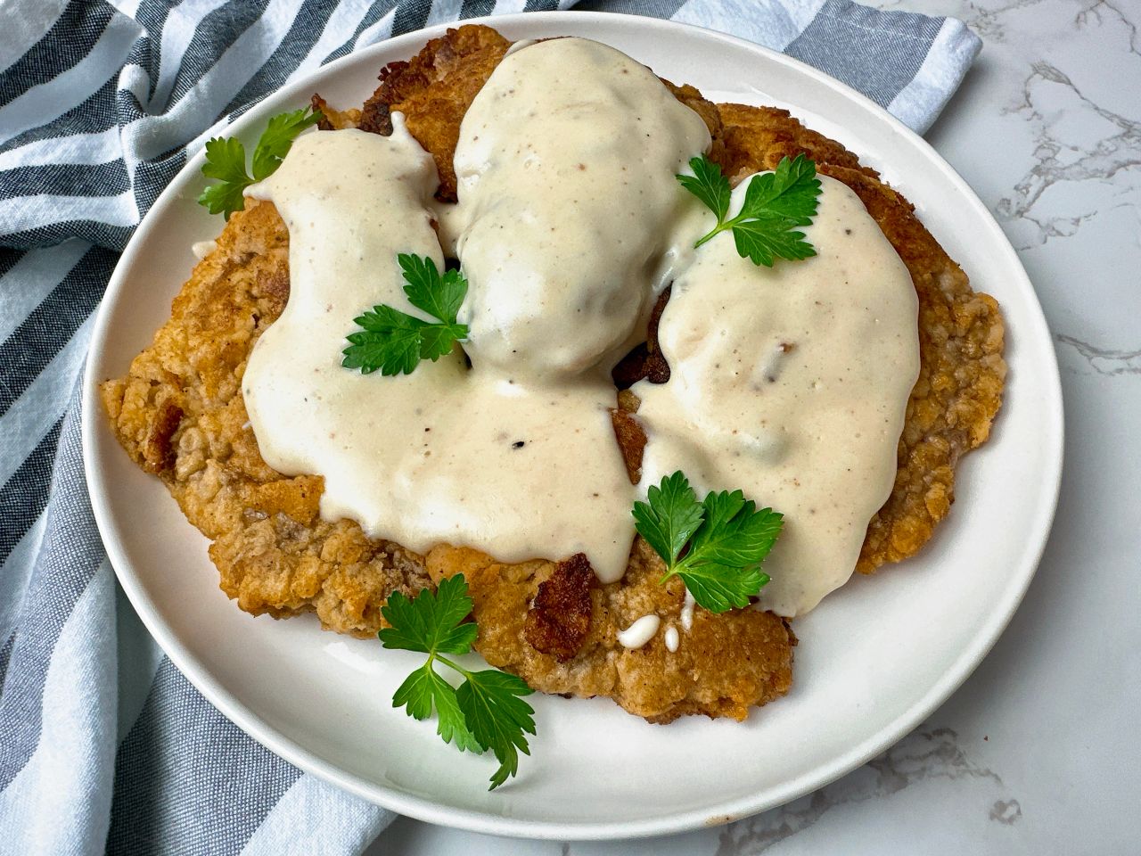 chicken fried steak with gravy