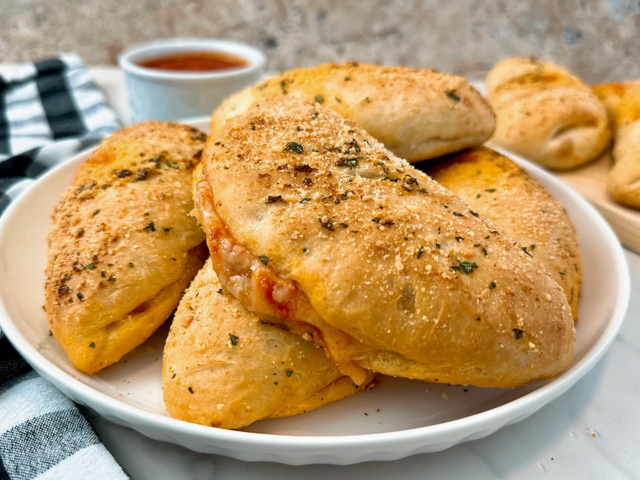 pepperoni and cheese calzones