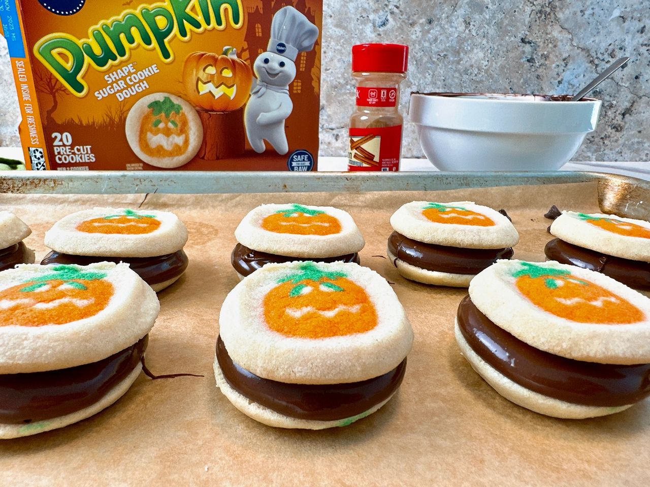 sugar cookies filled with chocolate