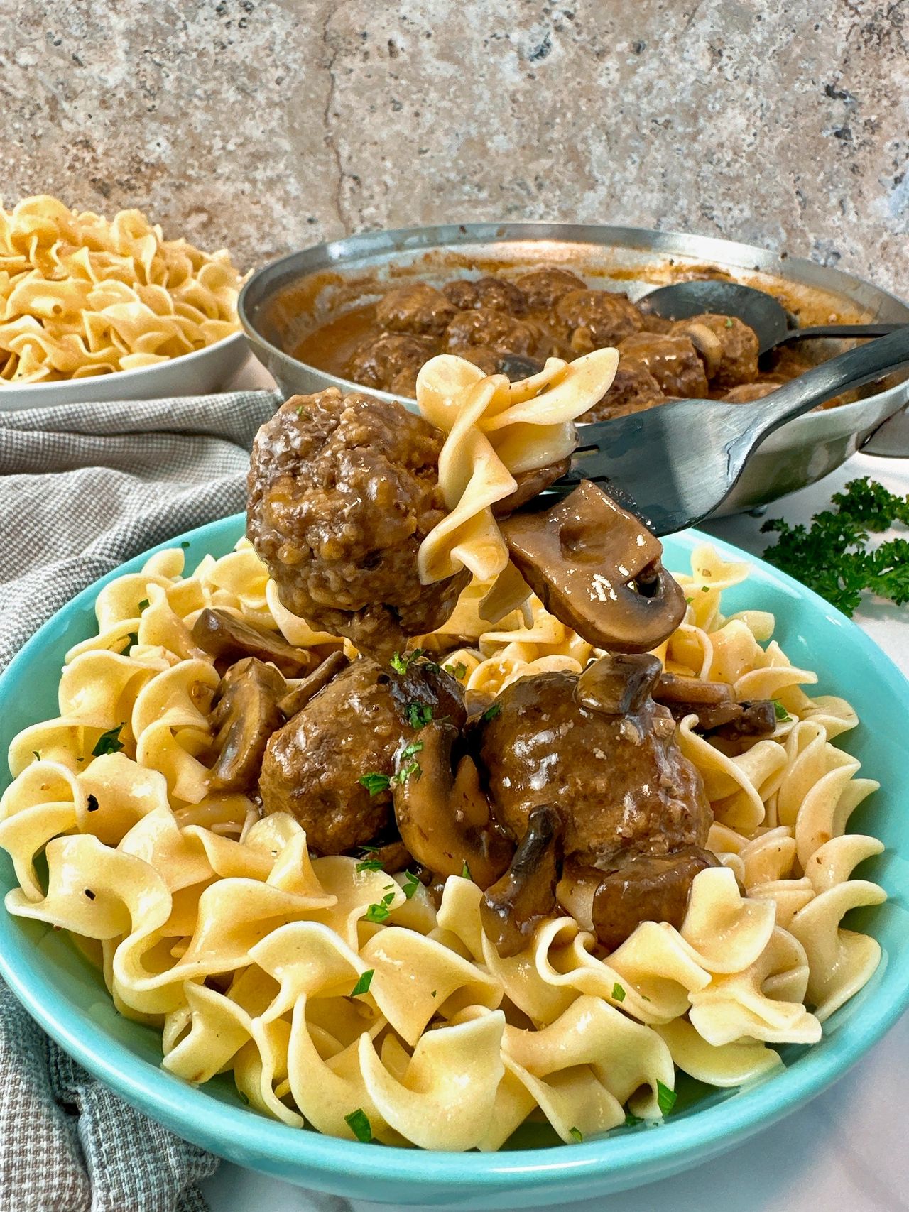 salisbury steak meatballs and gravy
