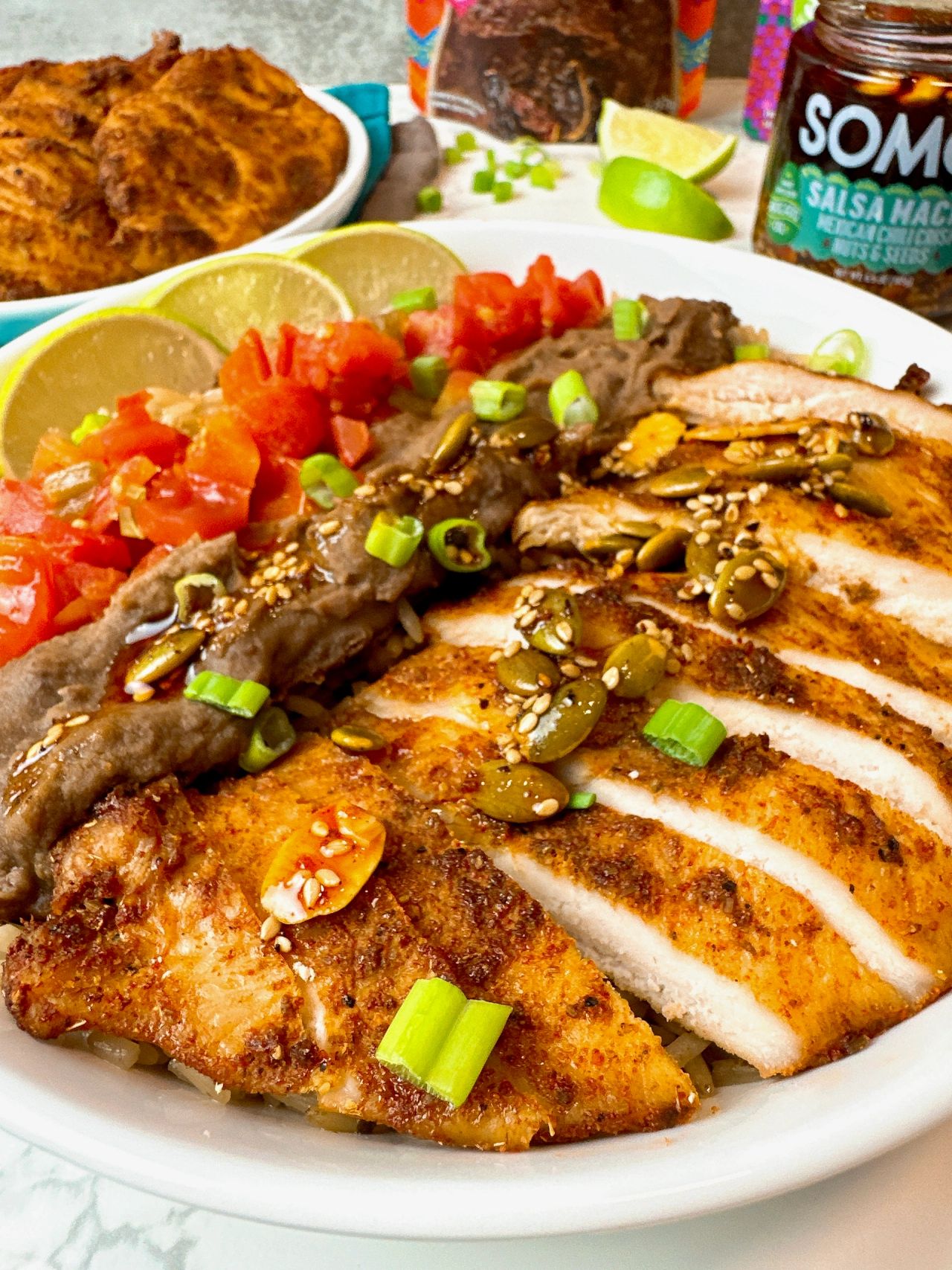 chili crisp chicken bowls