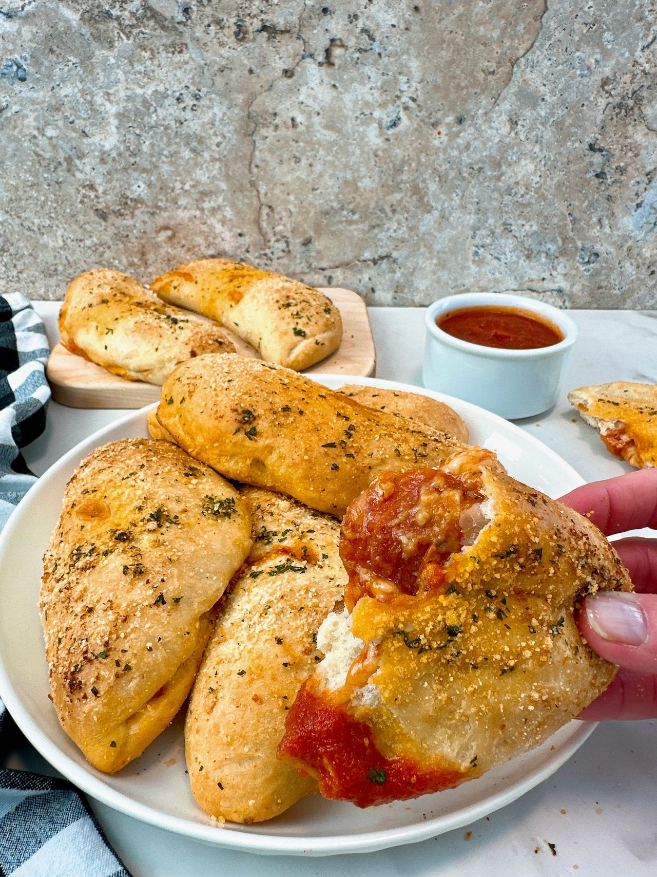 pepperoni and cheese calzones