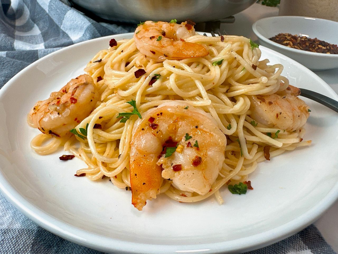 garlic shrimp and pasta