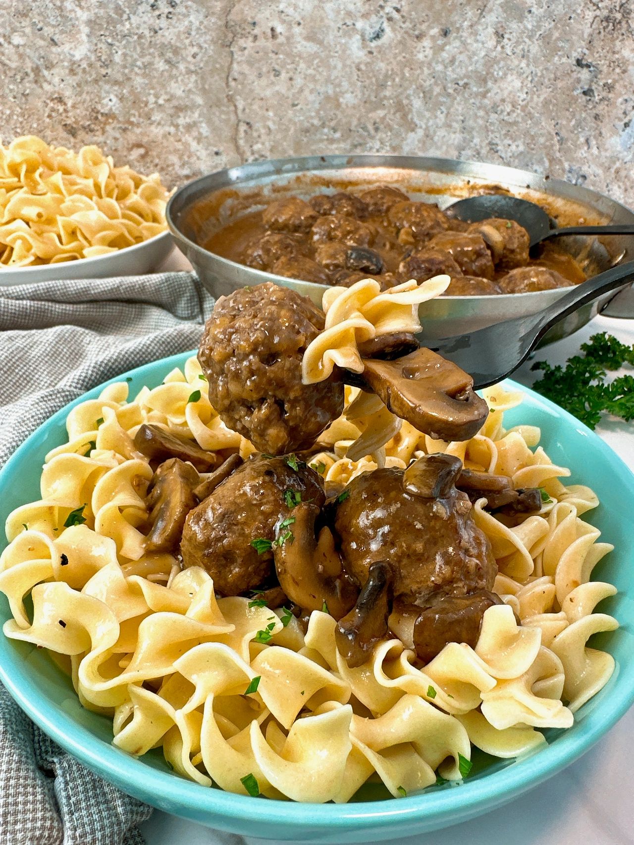 salisbury steak meatballs and gravy