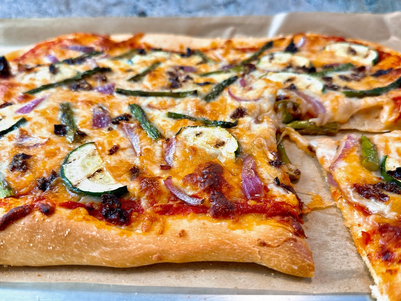 grilled vegetable pizza