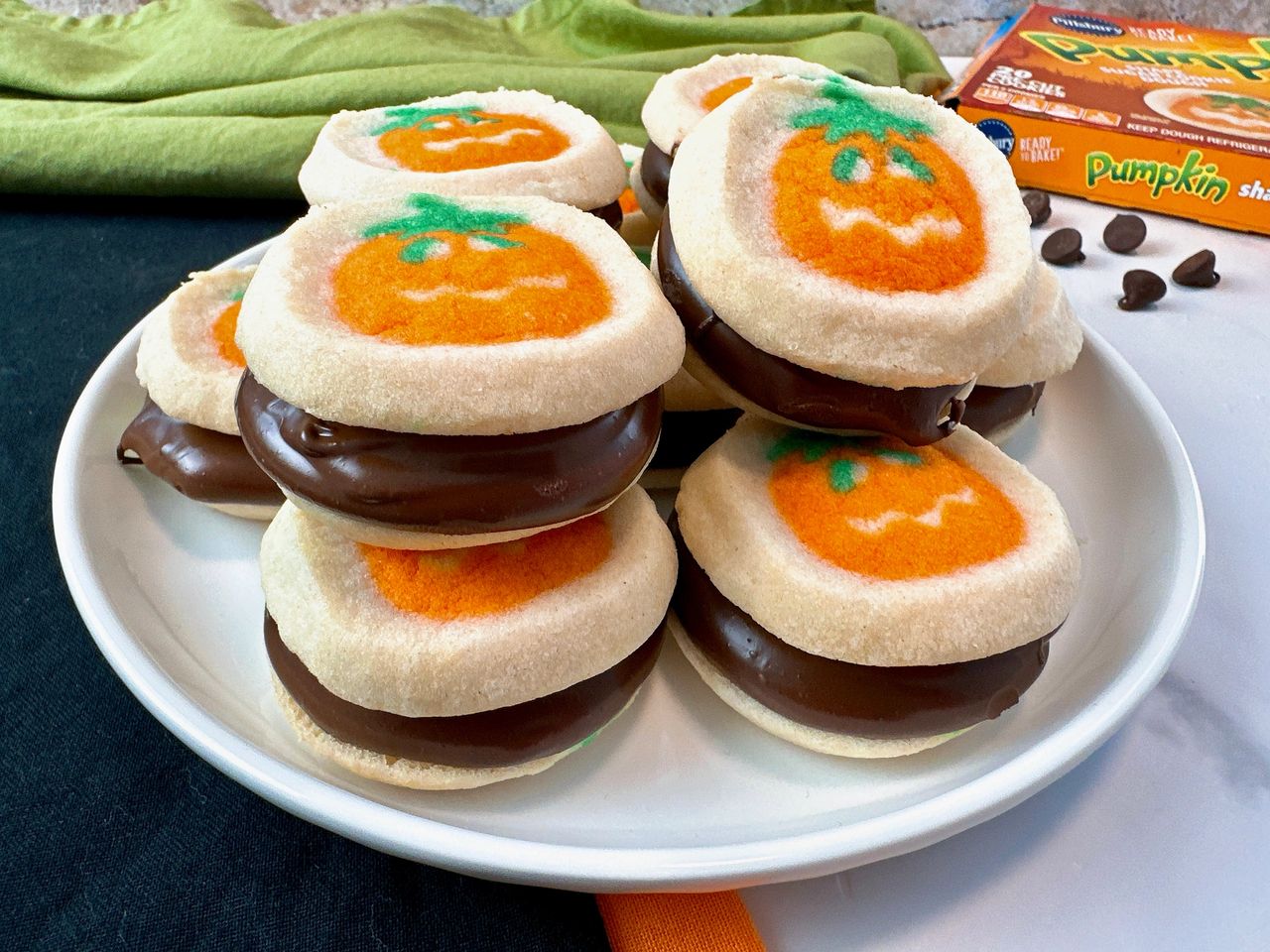 sugar cookies filled with chocolate