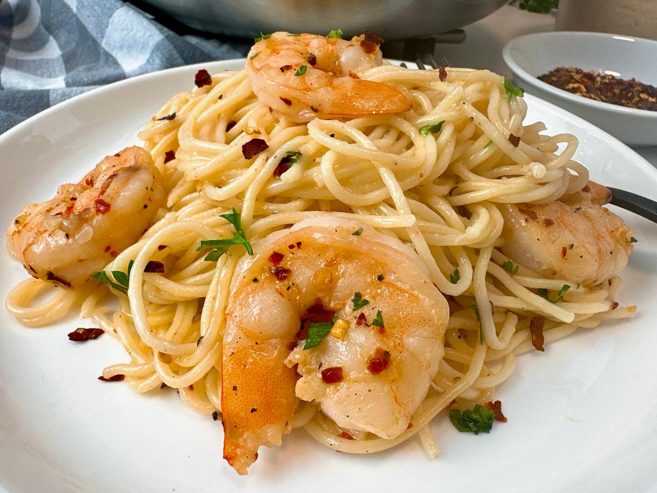 garlic shrimp and pasta
