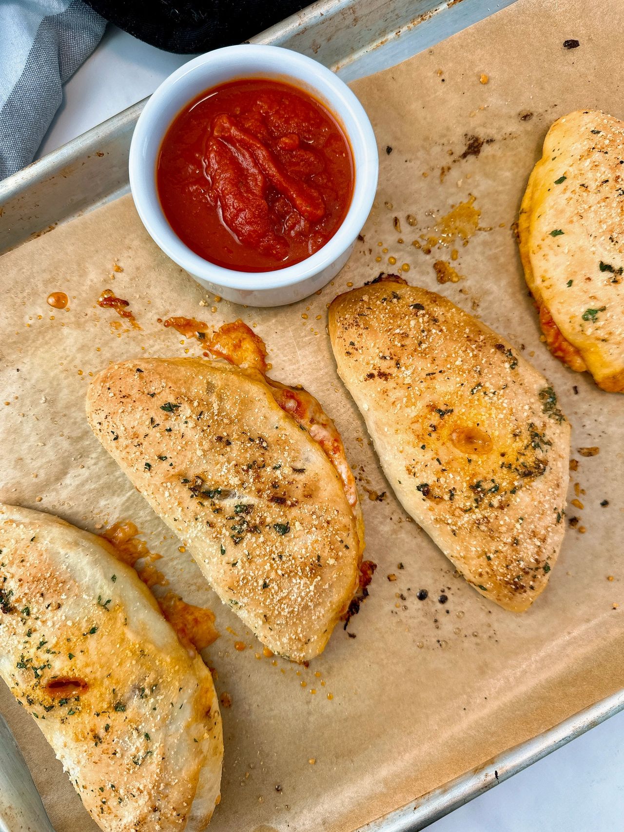 pepperoni and cheese calzones