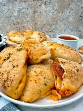 pepperoni and cheese calzones