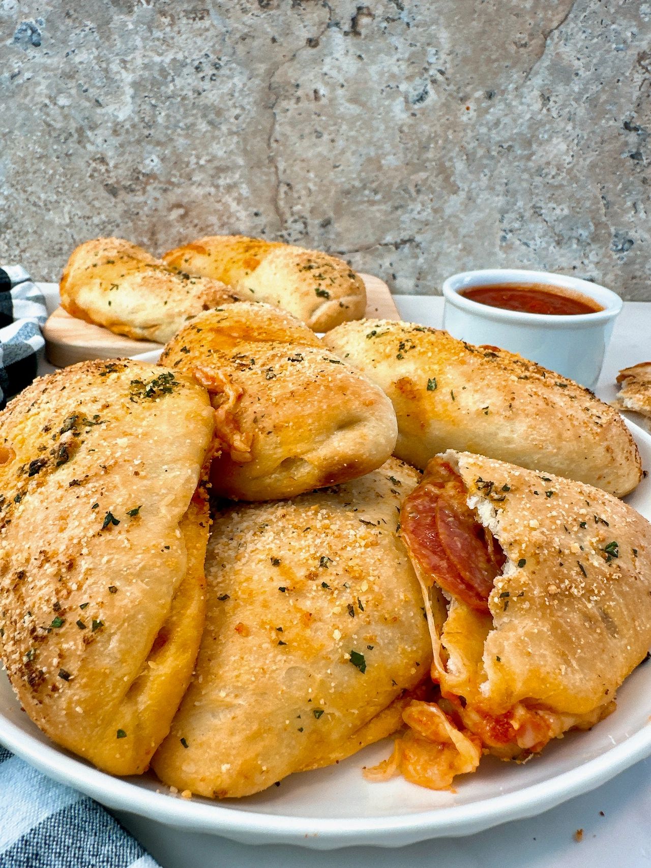 pepperoni and cheese calzones