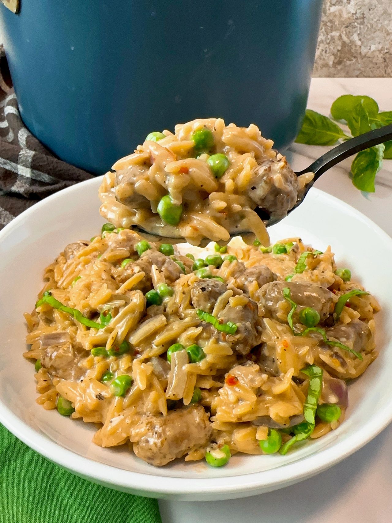 sausage and orzo