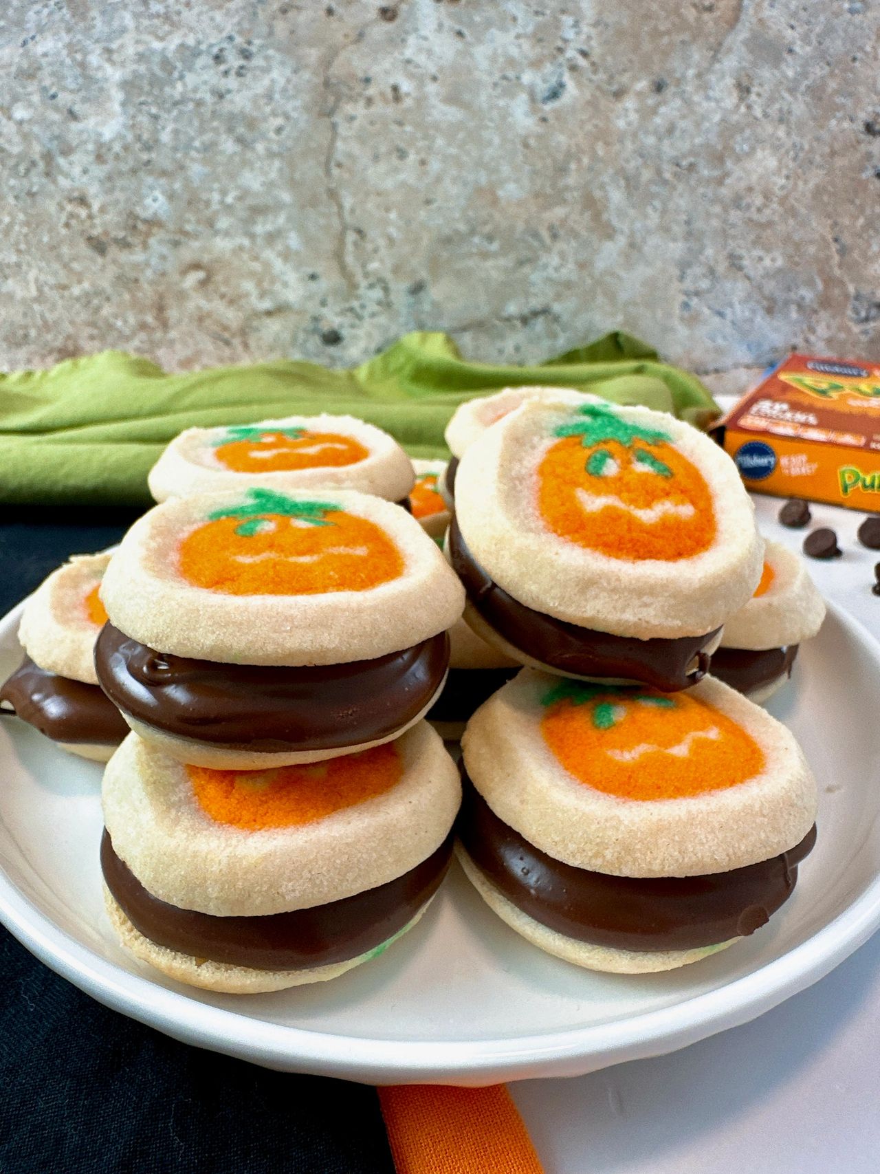 sugar cookies filled with chocolate