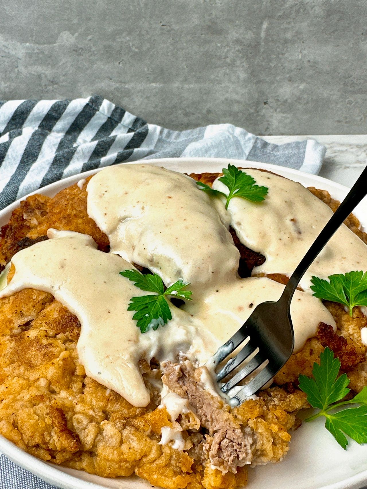 chicken fried steak with gravy
