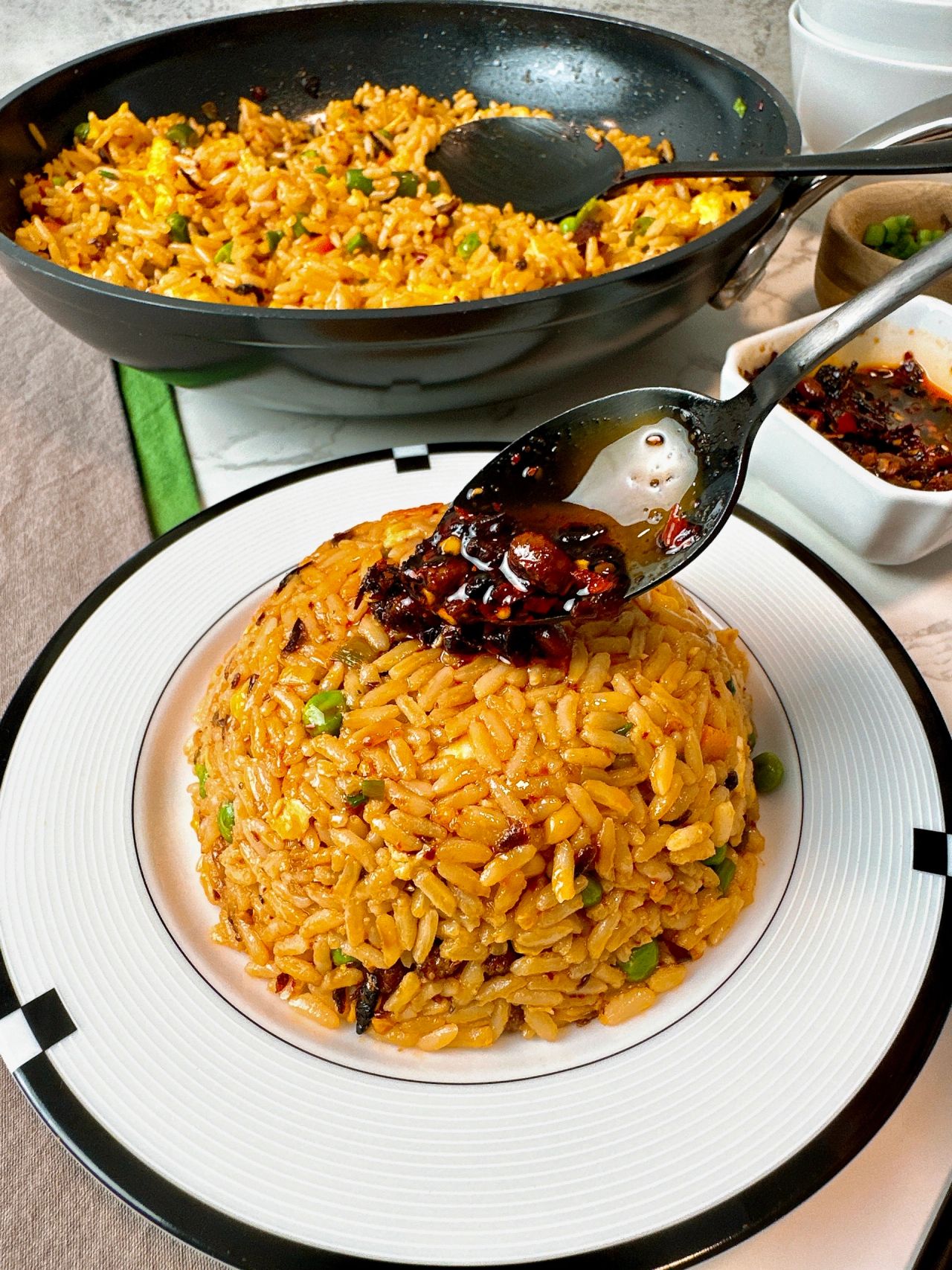fried rice with chili crisp