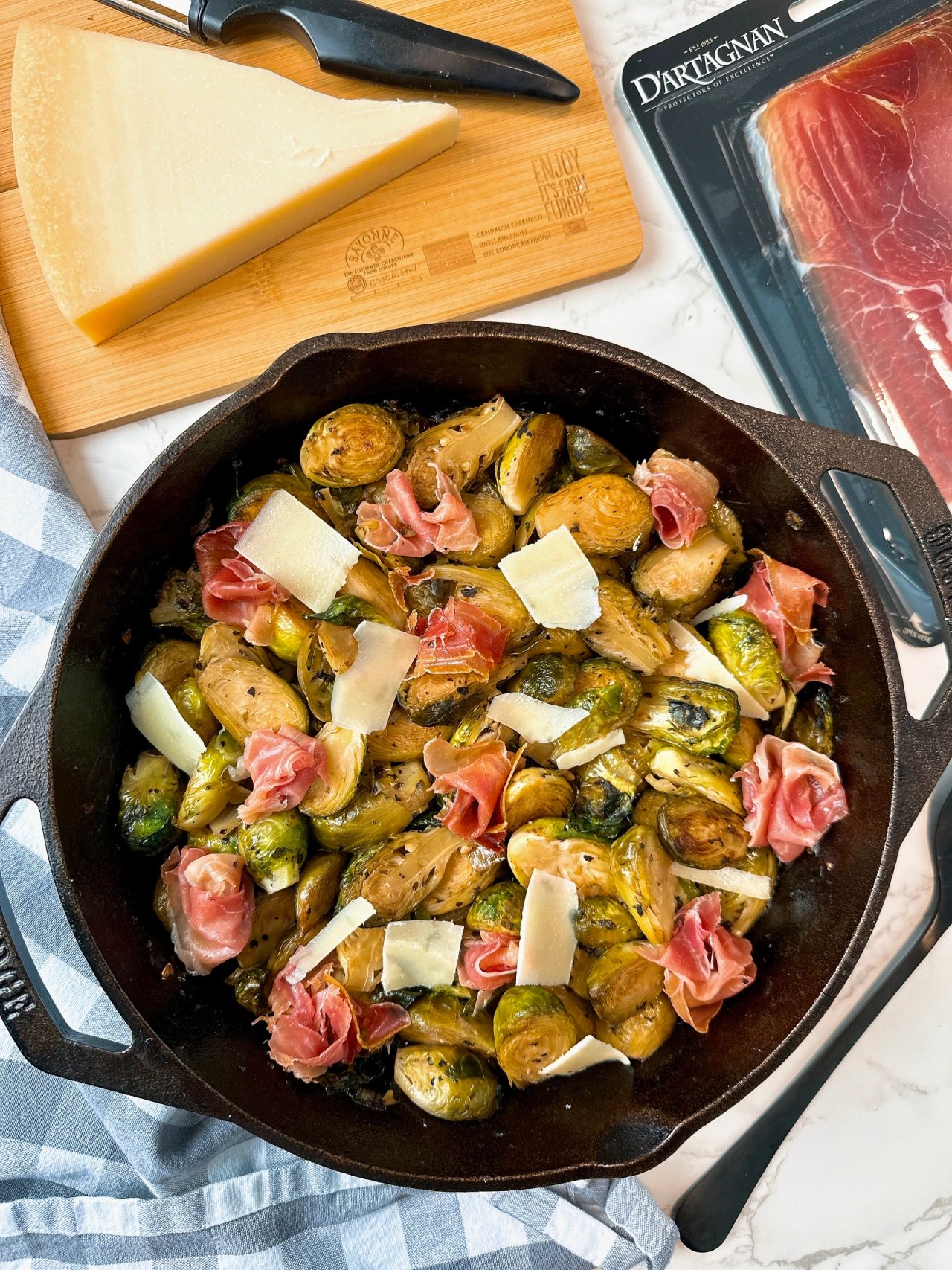 brussels sprouts with ham