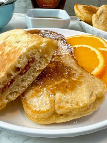 bacon stuffed pancakes