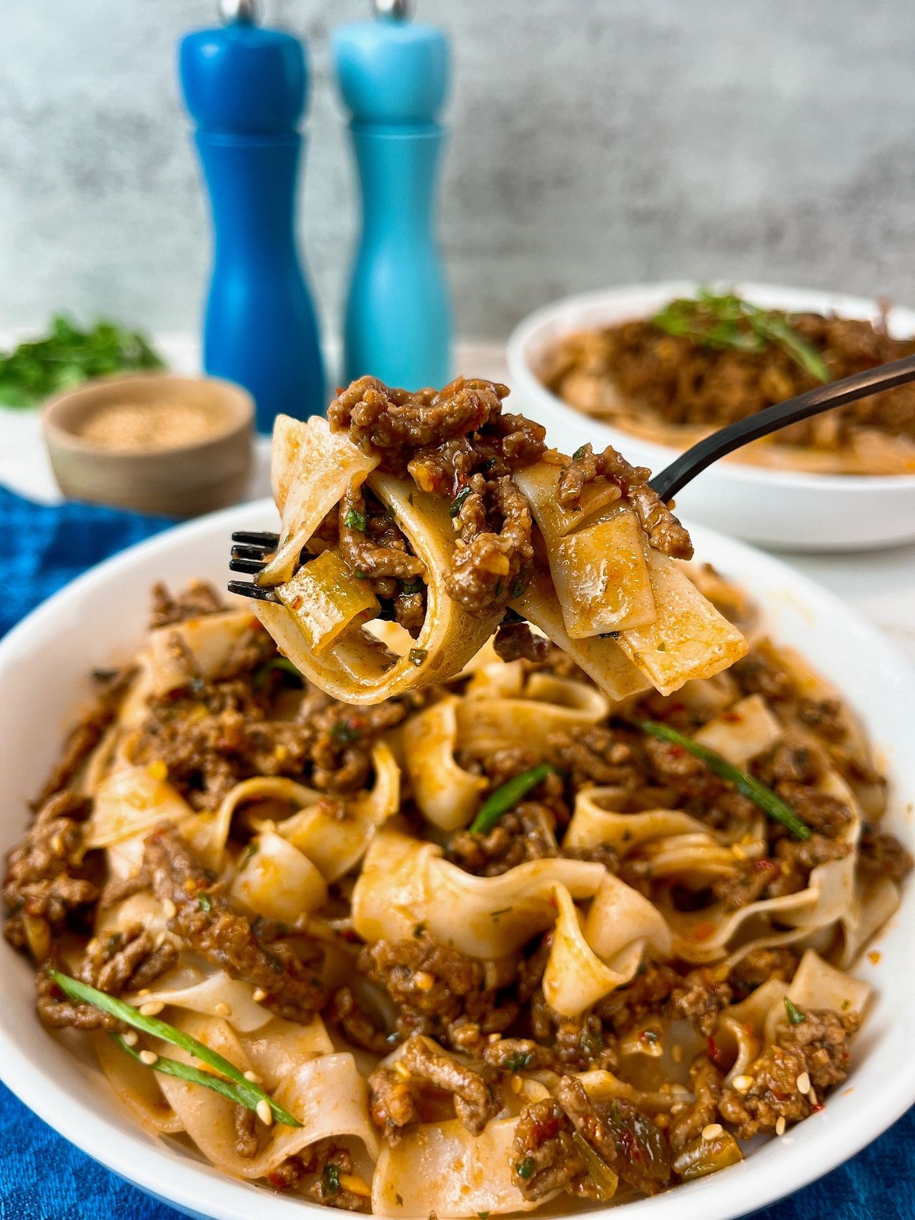 chili garlic beef and noodles