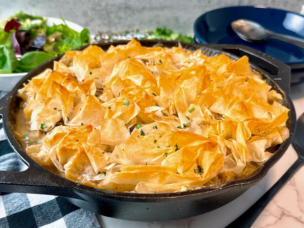 Chicken Pot Pie with Phyllo 