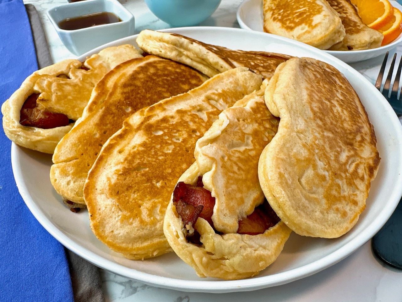 bacon stuffed pancakes