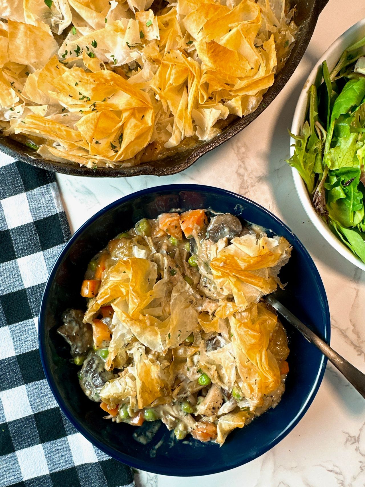 chicken pot pie with phyllo crust