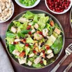 salad with chicken and pomegranate seeds