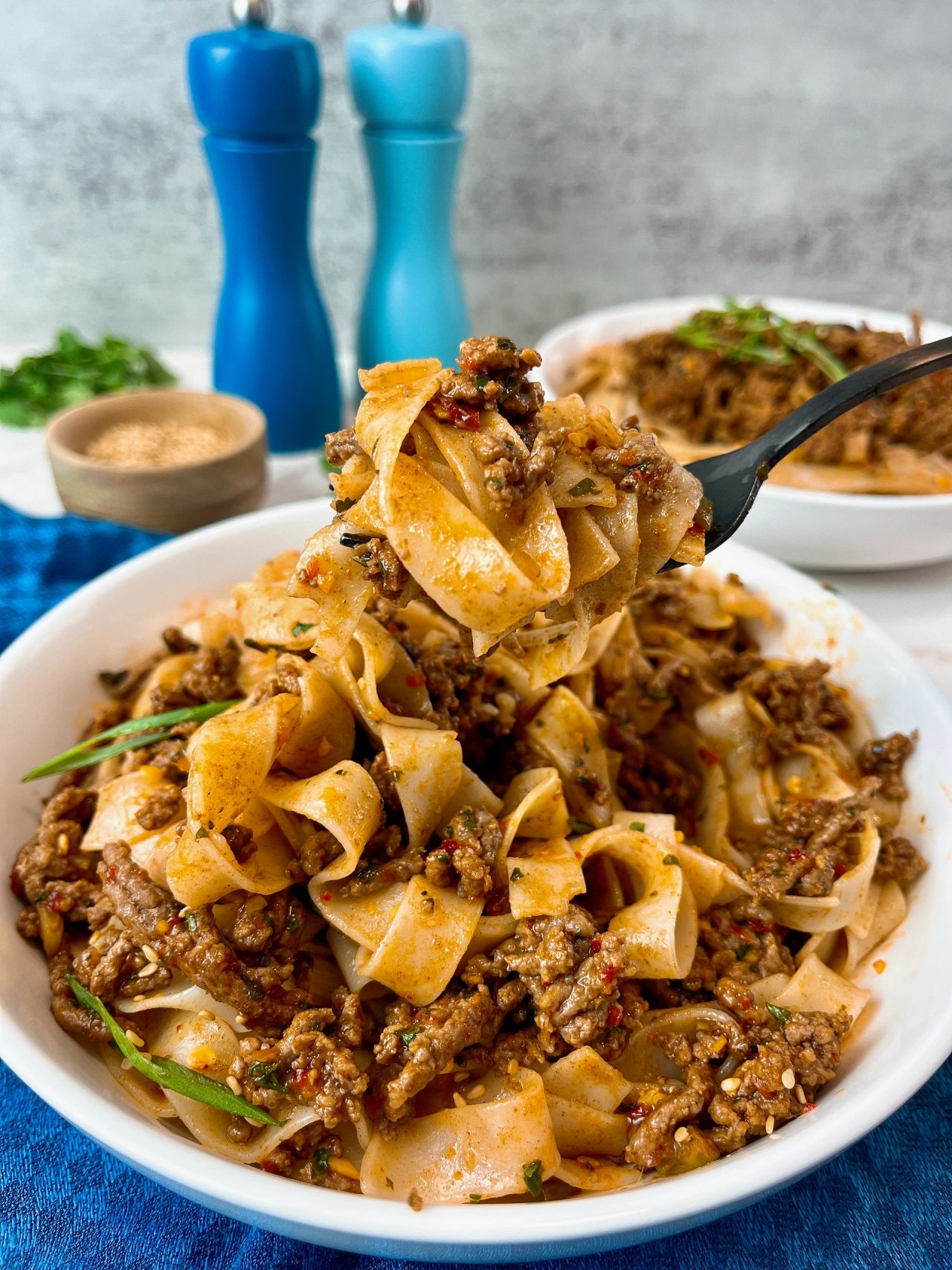 chili garlic beef and noodles