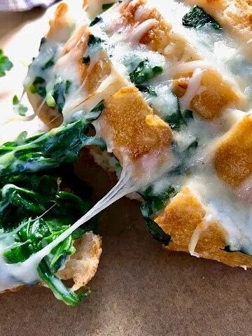 creamed spinach pull apart bread