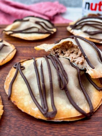 baked nutella ravioli