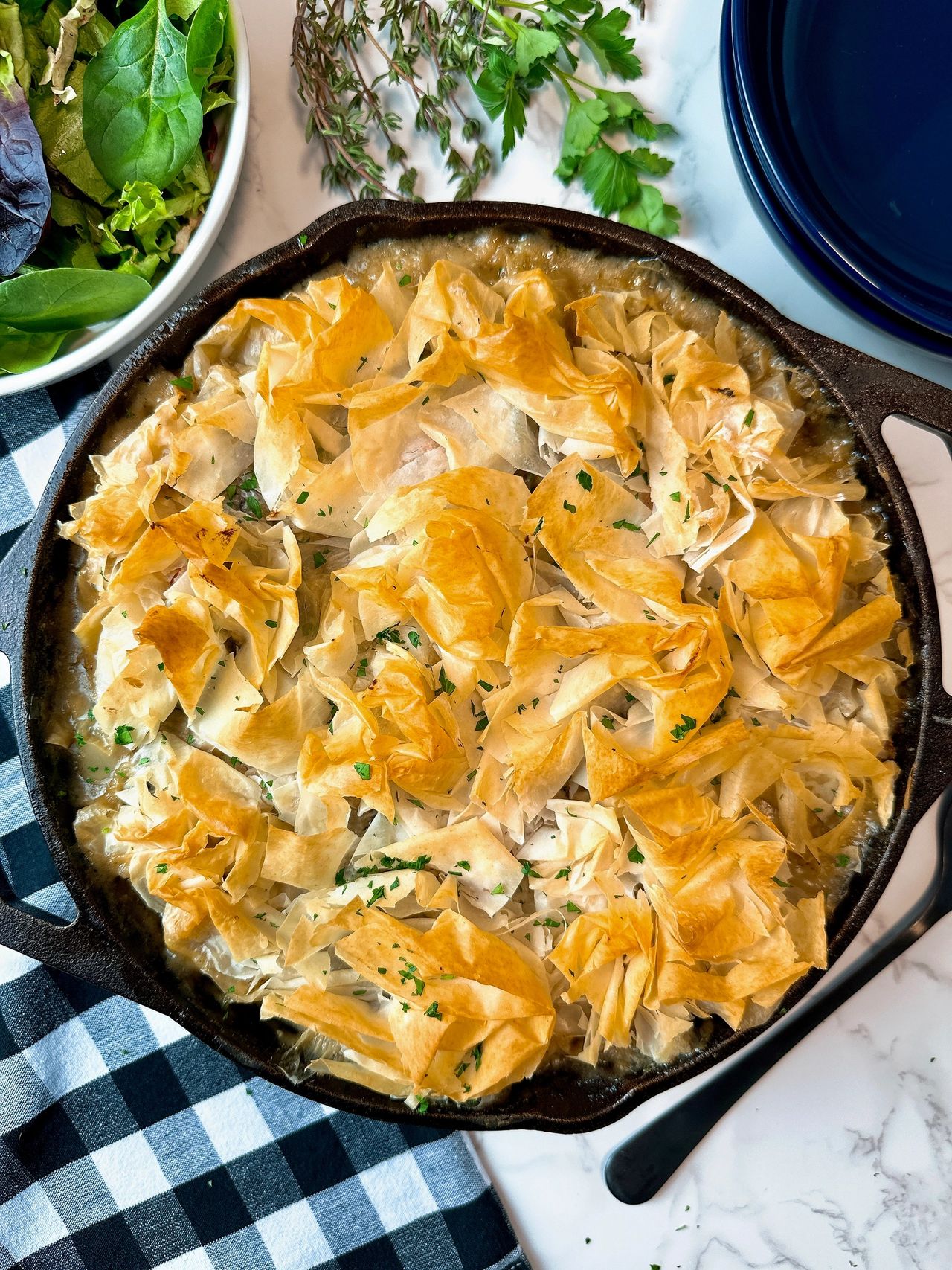 chicken pot pie with phyllo crust