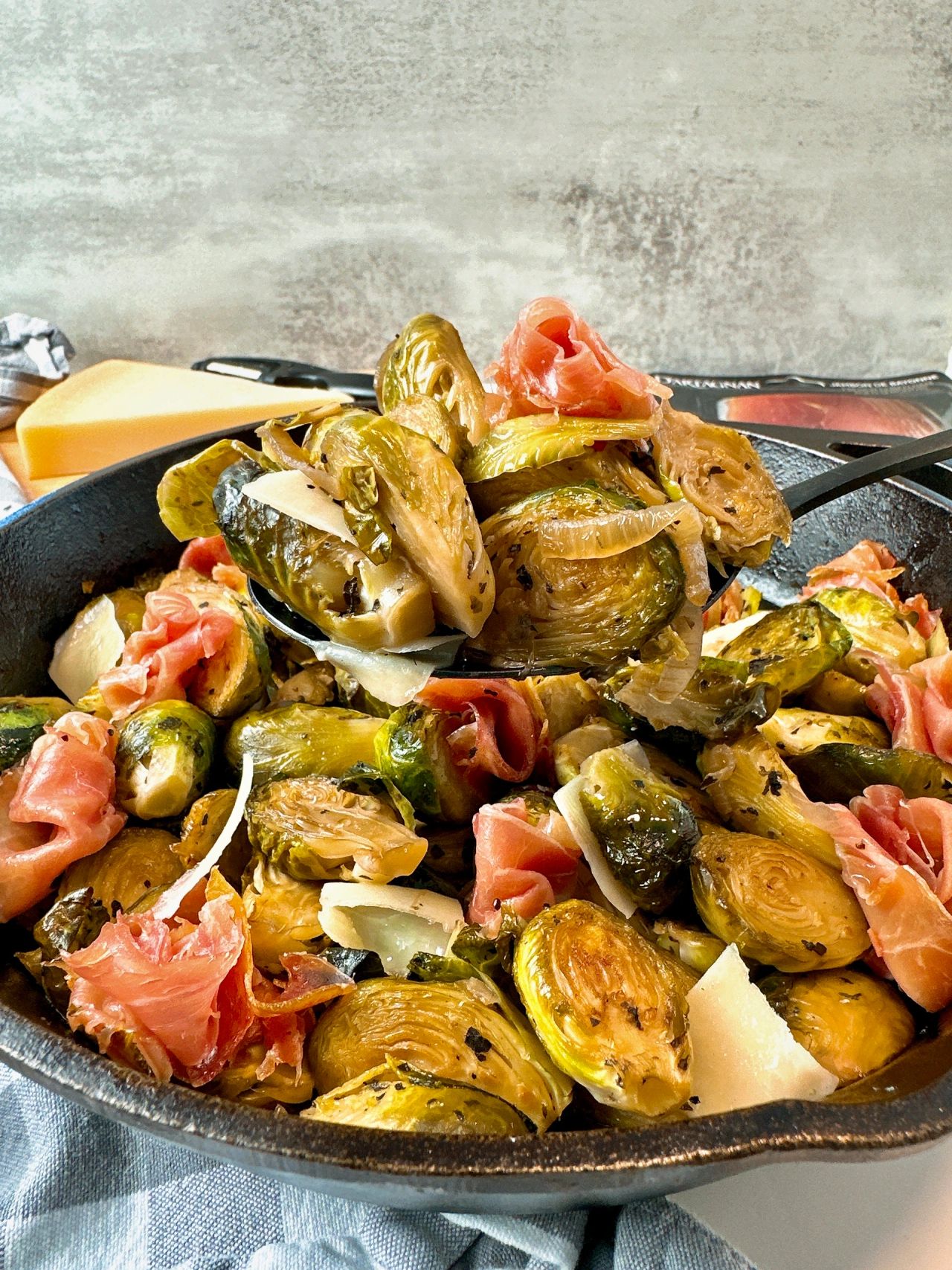 brussels sprouts with ham