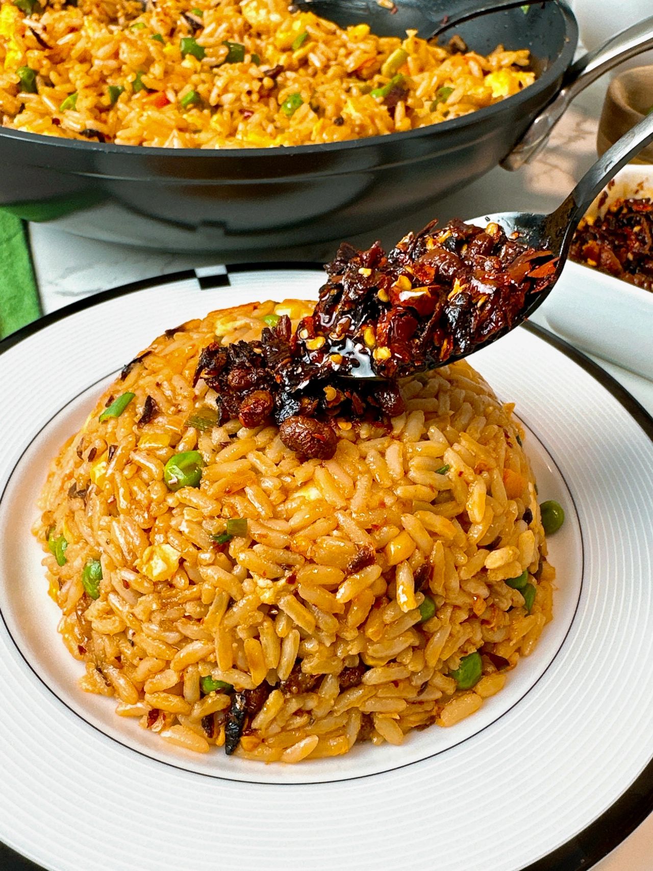 fried rice with chili crisp