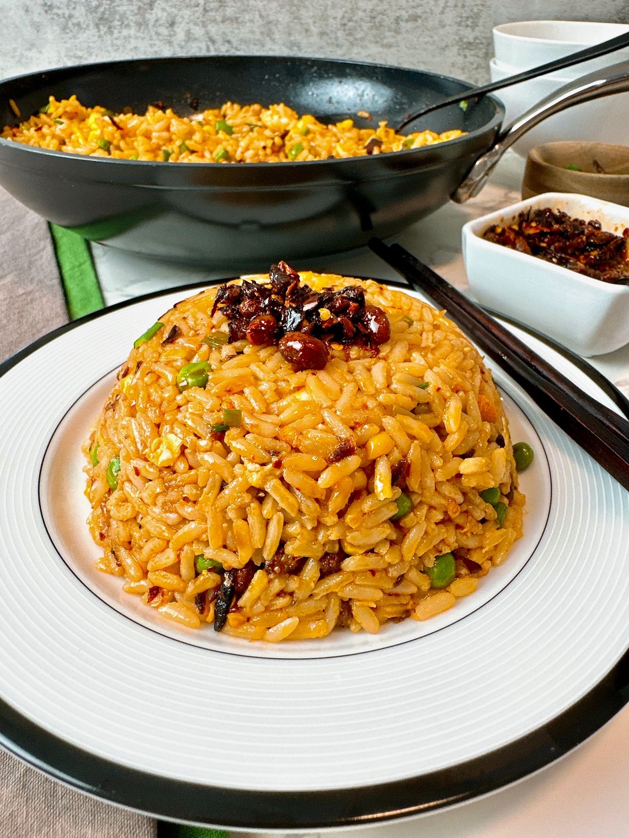 fried rice with chili crisp