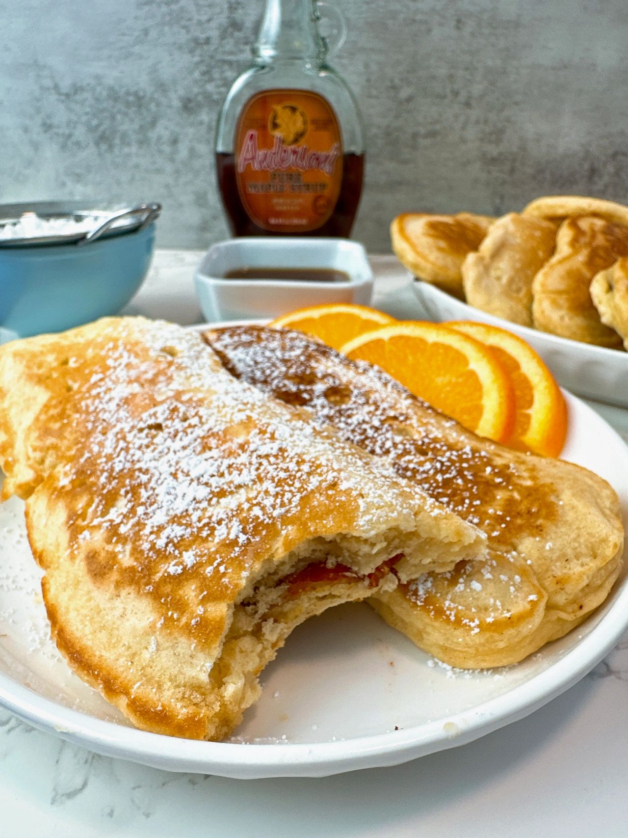 bacon stuffed pancakes