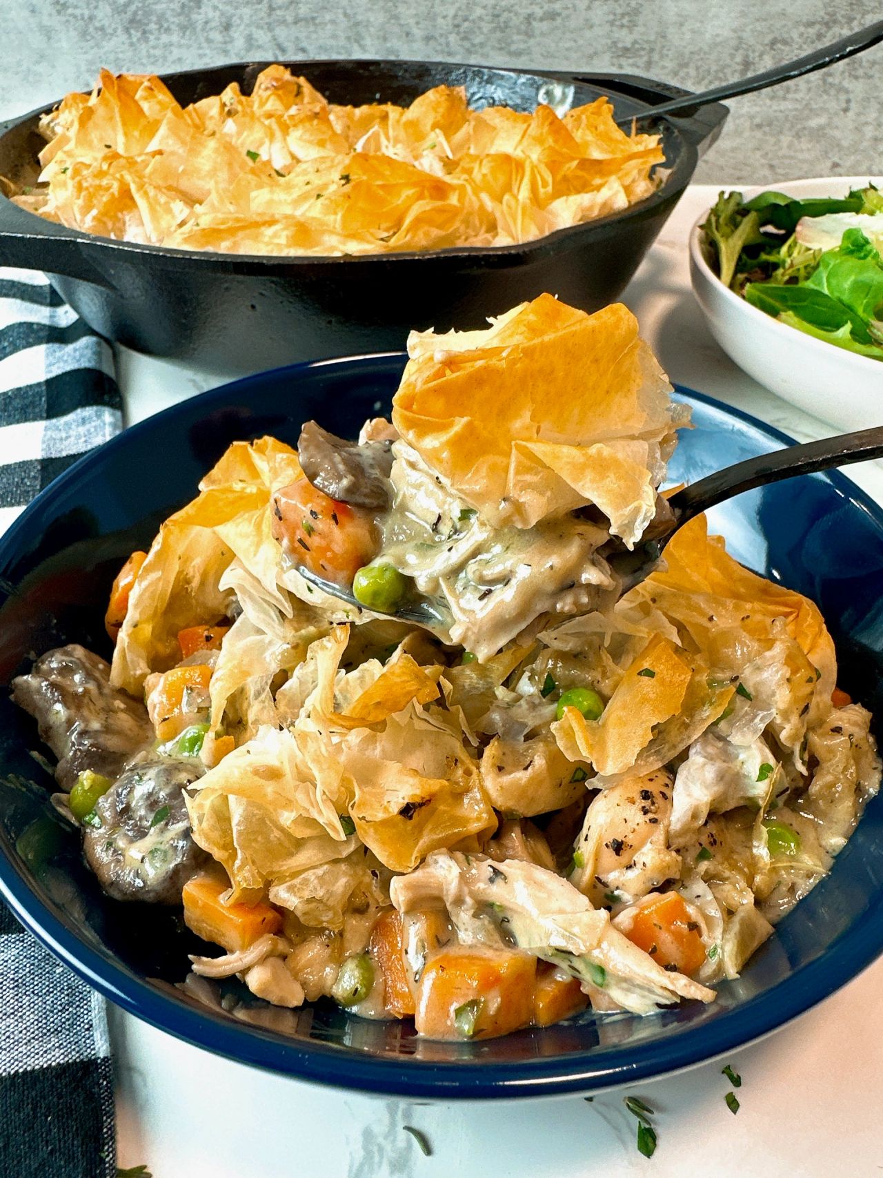 chicken pot pie with phyllo crust