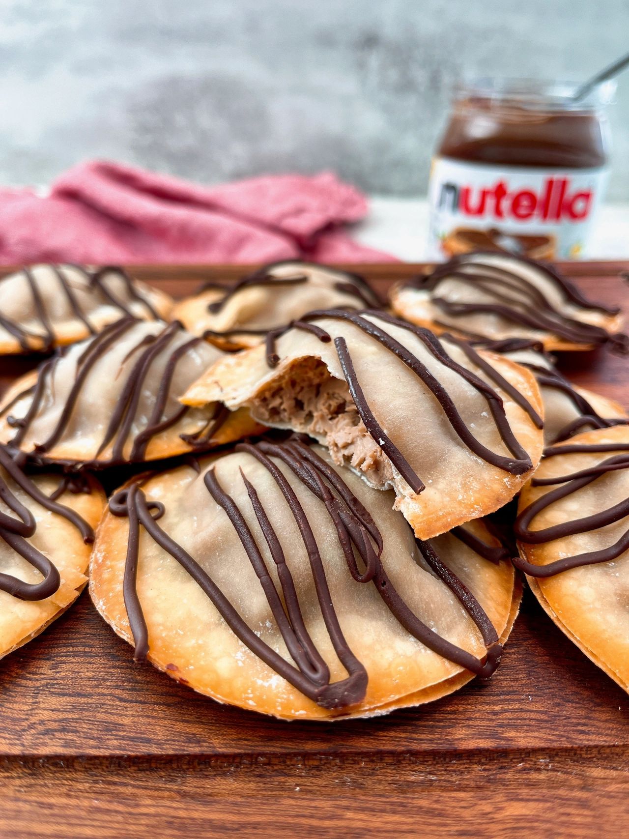 baked nutella ravioli