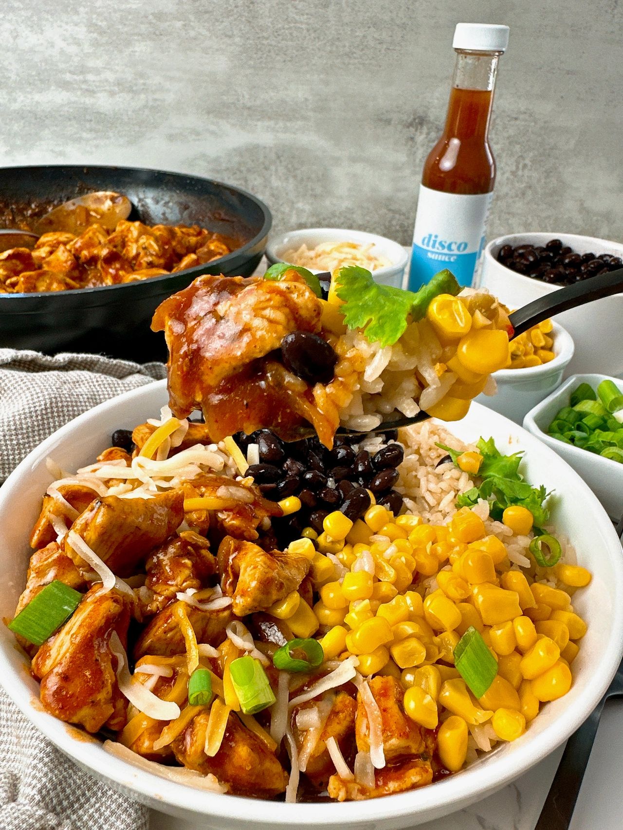 chicken enchilada bowls