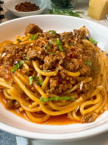 spaghetti and meat sauce