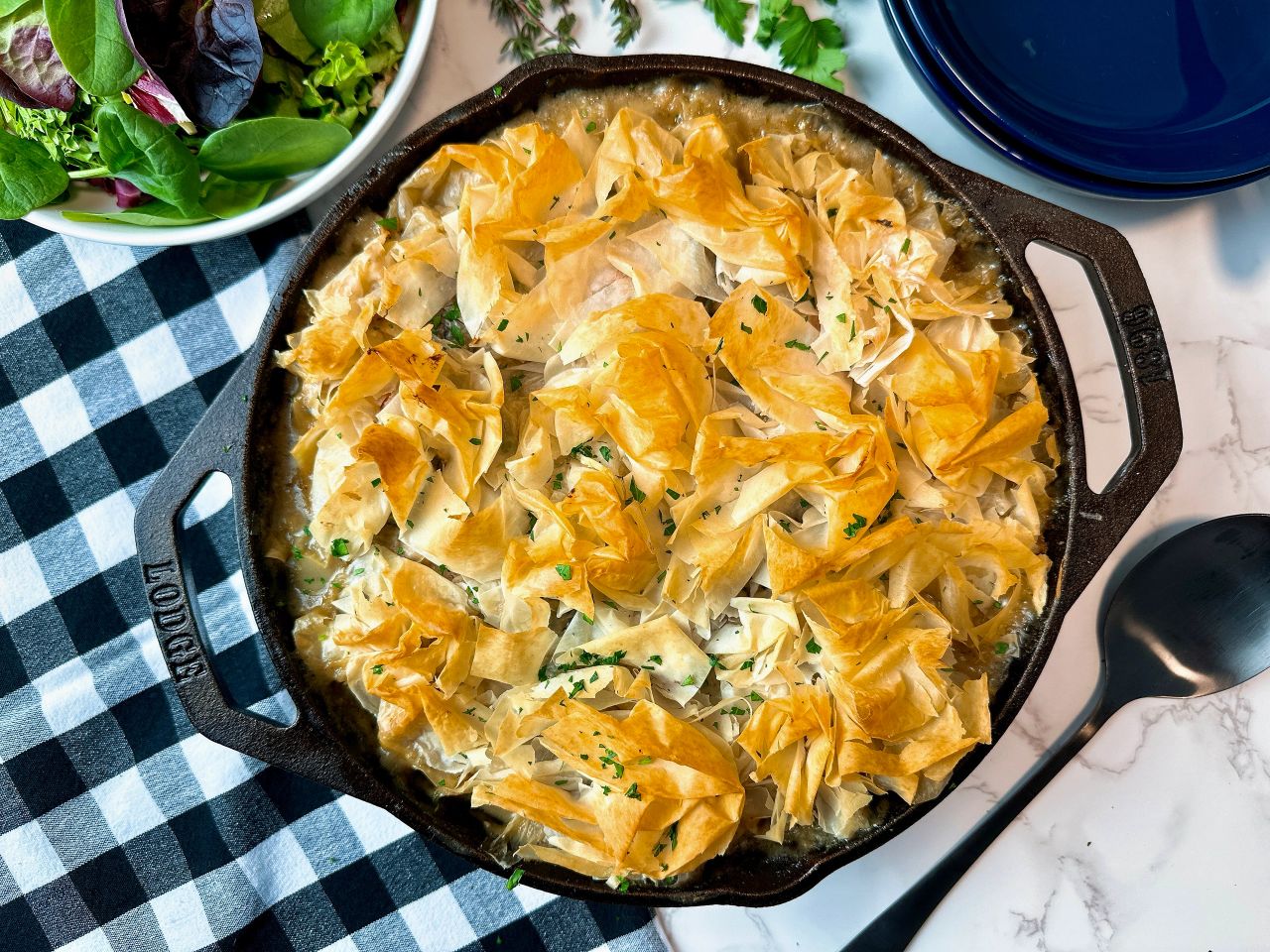 chicken pot pie with phyllo crust