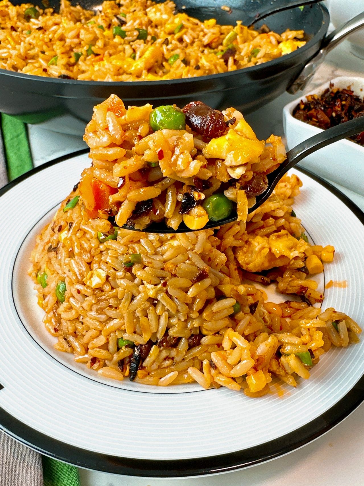 fried rice with chili crisp