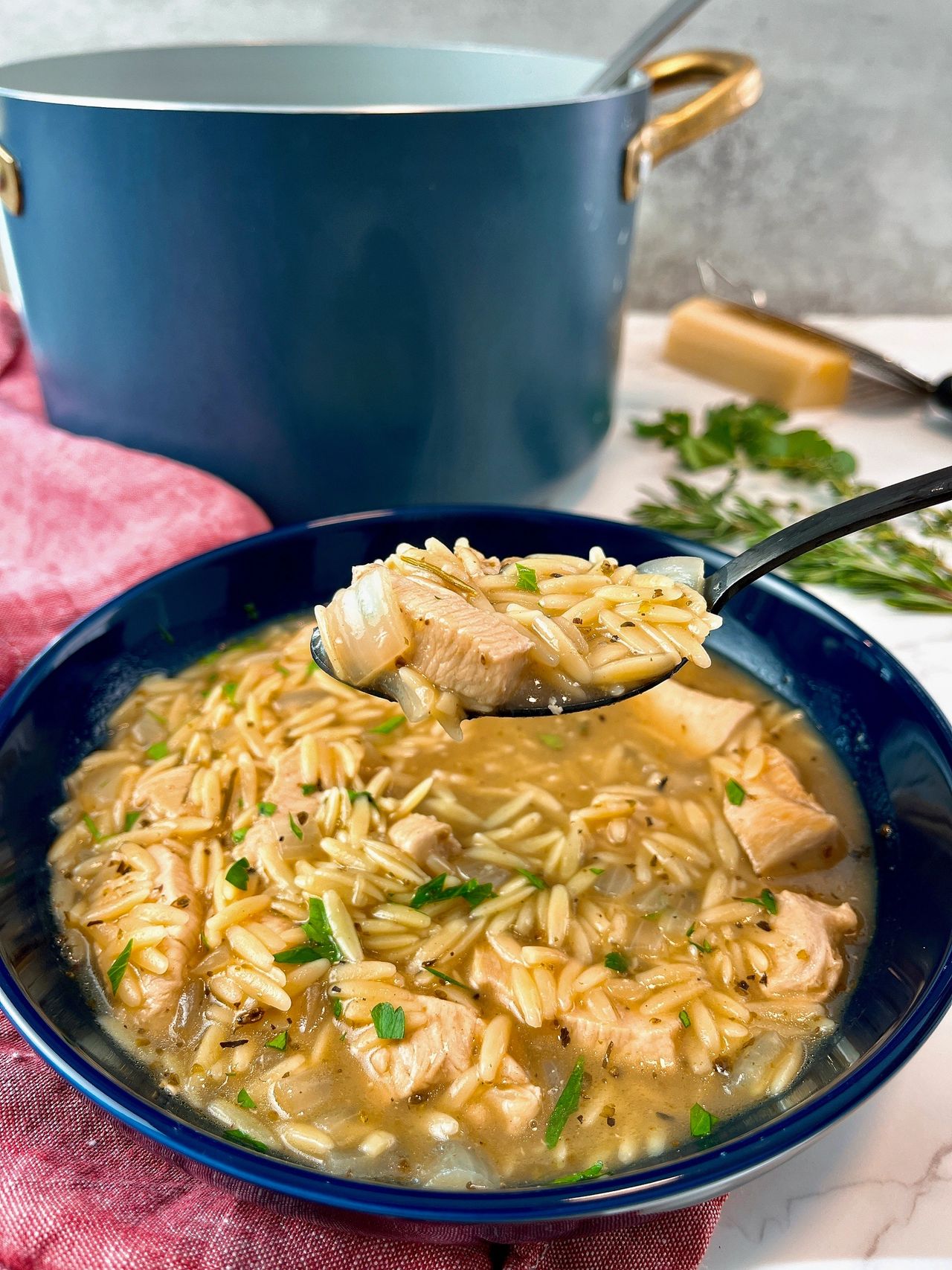 chicken and orzo soup