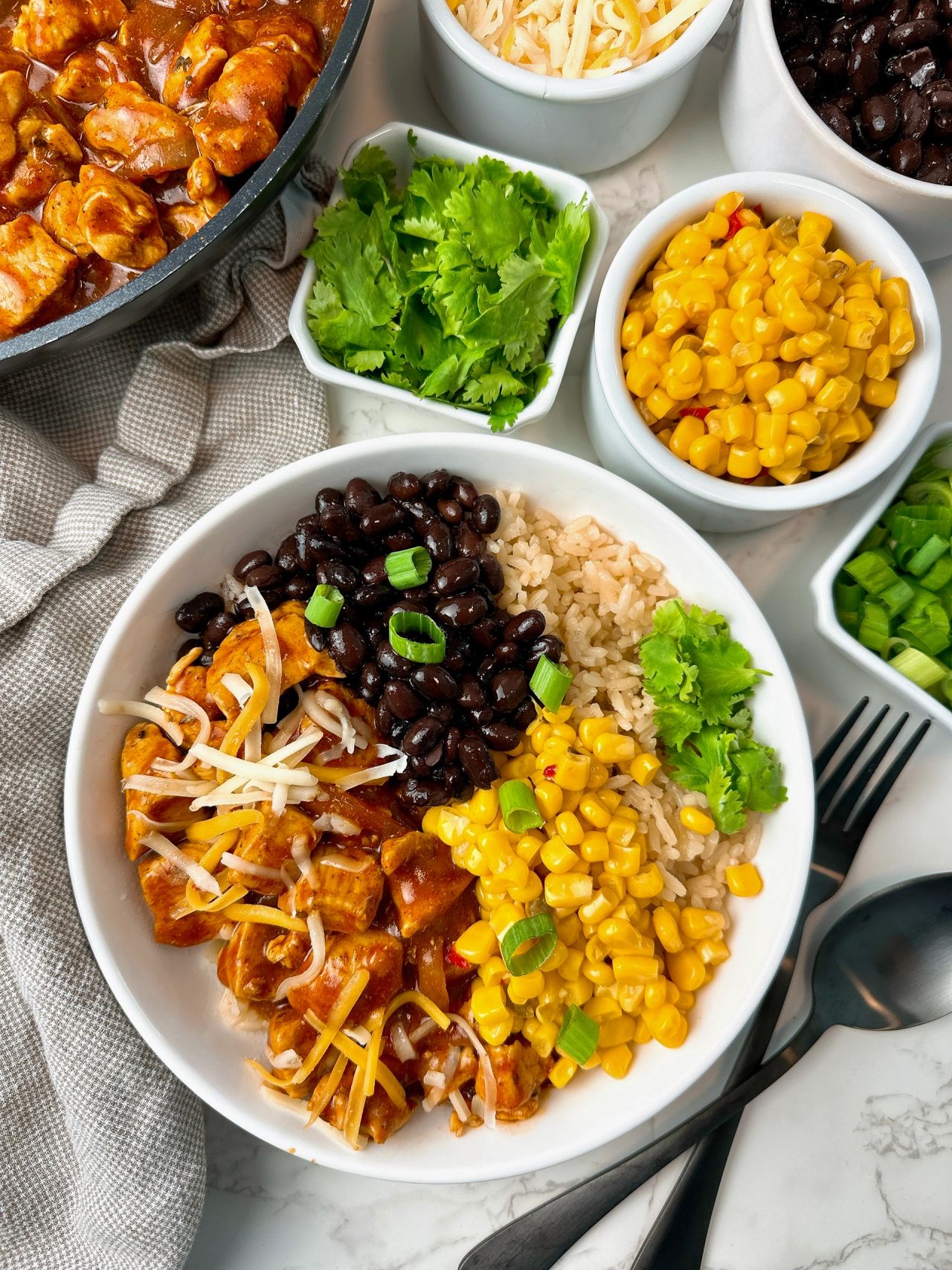 chicken enchilada bowls